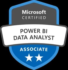 Lencana Microsoft Certified: Power BI Data Analyst Associate (PL-300) milik trainer Hariz Sharif